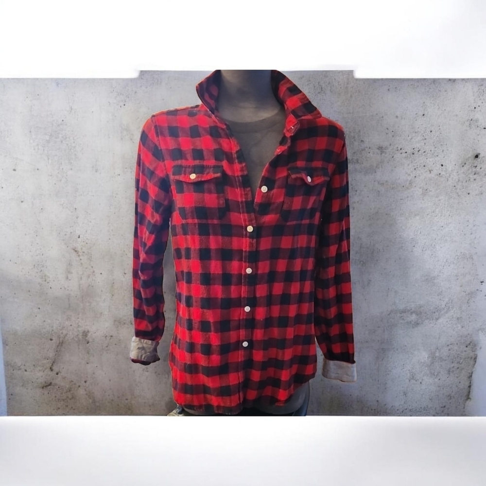 Tailor Vintage Red and Black Checkered Shirt